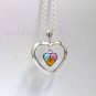 Authentic Millefiori Murano Sterling Silver Heart Pendant by Alan K 8MP1870259