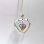 Authentic Millefiori Murano Sterling Silver Heart Pendant by Alan K 8MP1870259