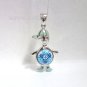 Authentic Millefiori Murano Sterling Silver Light Blue Boy  by Alan K 8MP179122
