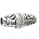 Authentic Chamilia Zebra Gray Swarovski 2083-0412 Sterling Silver Bead Charm