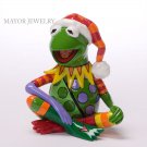 Disney Romero Britto Christmas Kermit the Frog Figurine 4027901 Enesco Limited