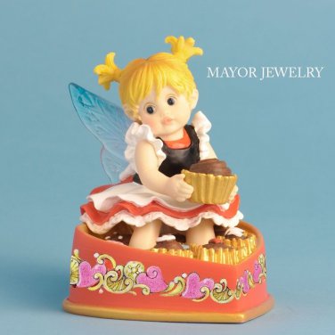 My Little Kitchen Fairies Tasting Chocolate Fairie Figurine 4030642 Enesco New