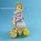 My Little Kitchen Fairies Girl On Easter Egg Box Figurine 4021011 Enesco New