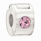 Authentic Chamilia Jeweled Lock Light Rose  Charm 1483-0012 *RETIRED*