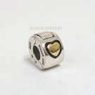 Authentic Chamilia 14k Gold Heart Lock Charm Bead MC-4