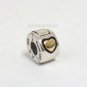 Authentic Chamilia 14k Gold Heart Lock Charm Bead MC-4
