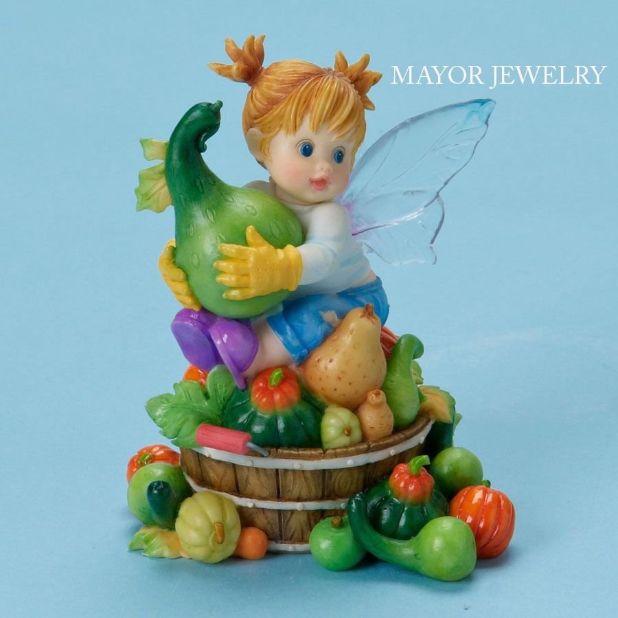 My Little Kitchen Fairies Girl With Gourds Figurine 4018028 Enesco New   52dbb2e10a954 315409b 