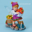 My Little Kitchen Fairies Girl with Apron/Pumpkins/Veg Figurine 4018027 Enesco