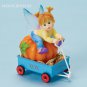 My Little Kitchen Fairies Girl Riding Cart w/Pumpkins Halloween Figurine 4018026