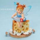 My Little Kitchen Fairies Girl Cutting Holes in Chees Figurine 4017386 Enesco