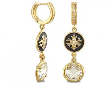 Authentic Lauren G Adams Long Huggie Mandarin Oriental Earring E-62202G 65642