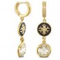 Authentic Lauren G Adams Long Huggie Mandarin Oriental Earring E-62202G 65642