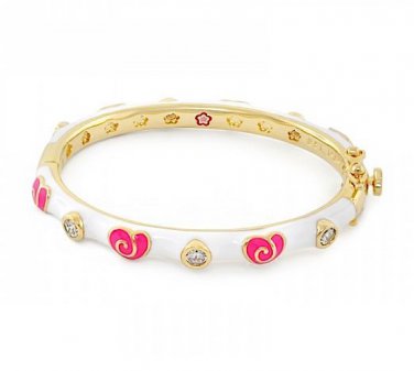 Authentic Lauren G Adams Stackable Child's Lovely Hearts Bangle BB-685021G 80480