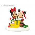 Department 56 Disney Village Mickey & Minnie Wrapping Gifts Figurine 811276 New