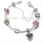 Authentic Chamilia Silver Snap Bracelet with Charm Gift Set #3