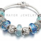 Authentic Chamilia Silver Snap Bracelet with Charm Gift Set