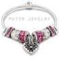 Authentic Chamilia Silver Snap Bracelet with Charm Gift Set #2