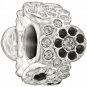Authentic Chamilia Daisy Bouquet - Black and White Charm Bead 2083-0454