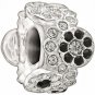 Authentic Chamilia Daisy Bouquet - Black and White Charm Bead 2083-0454
