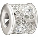 Authentic Chamilia Royal Petals - Black and White Charm Bead 2083-0450