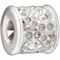 Authentic Chamilia Royal Petals - Black and White Charm Bead 2083-0450