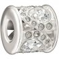 Authentic Chamilia Royal Petals - Black and White Charm Bead 2083-0450