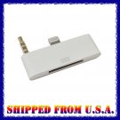 Audio Lightning 8 Pin to 30 pin Data Sync Charger Adapter for iPhone 5 5S 5C - White