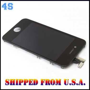 LCD Screen Replacement + Touch Glass Digitizer Assembly for iPhone 4S (Black)