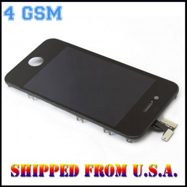 LCD Screen Replacement + Touch Glass Digitizer Assembly for iPhone 4 4G GSM (Black)