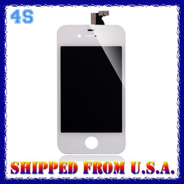 LCD Screen Replacement + Touch Glass Digitizer Assembly for iPhone 4S (White)