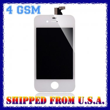 LCD Screen Replacement + Touch Glass Digitizer Assembly for iPhone 4 4G GSM (White)