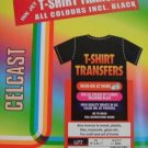 INK JET T-SHIRT TRANSFERS FOR ALL COLORS & BLACK 12 SETS IN EACH PACK