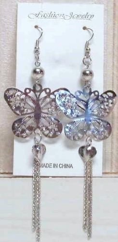 BUTTERFLY HANGING EARRINGS SELLING BY THE DOZEN