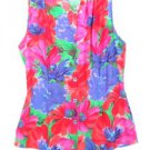 Floral Vintage St Michael Sleeveless blouse Top Size 10