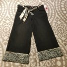 NWT Girl & Co Girls Black Gaucho Jeans Size 12
