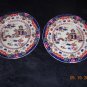 ANTIQUE MASONS IRONSTONE PLATES 10.75" PEKING JAPAN UNDERSIDE DESIGN VERY UNIQUE