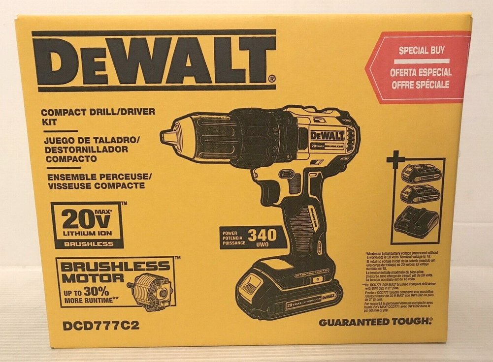 DEWALT DCD777C2 20V Max Brushless Compact Drill