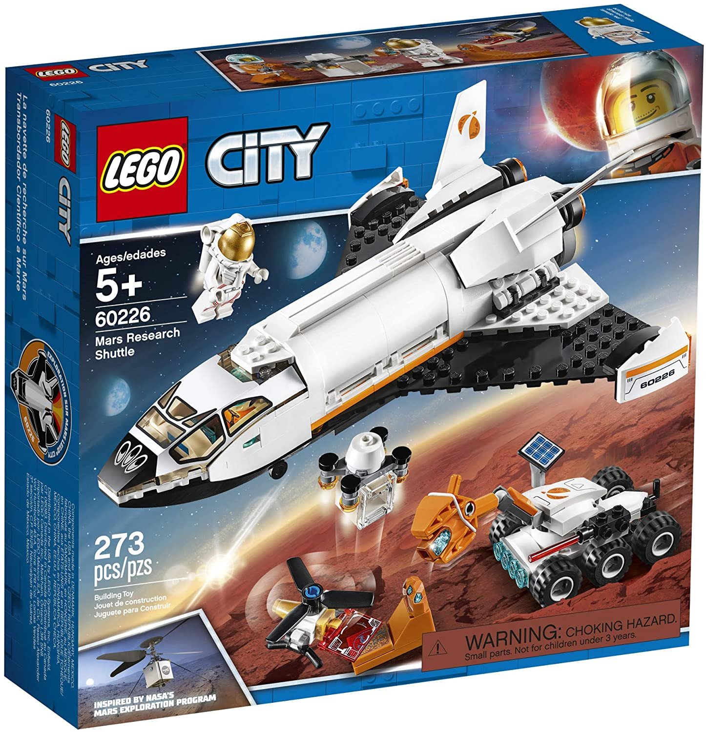 LEGO City Space Mars Research Shuttle 60226 Space Shuttle Toy Building Kit