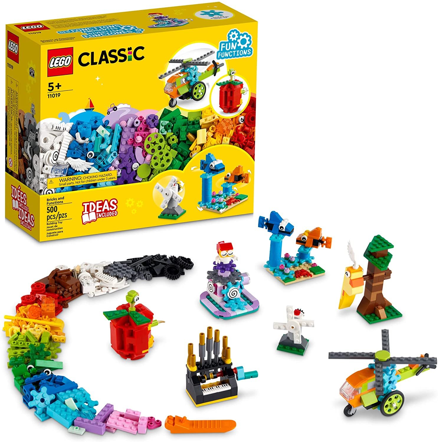 LEGO Classic Bricks and Functions 11019 Kids Building Kit - 500 Pieces
