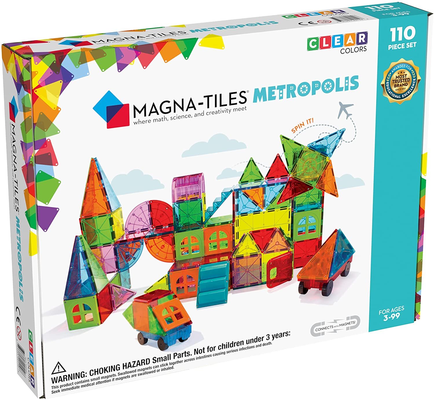 Magna-Tiles Metropolis 110-Piece Magnetic Construction Set