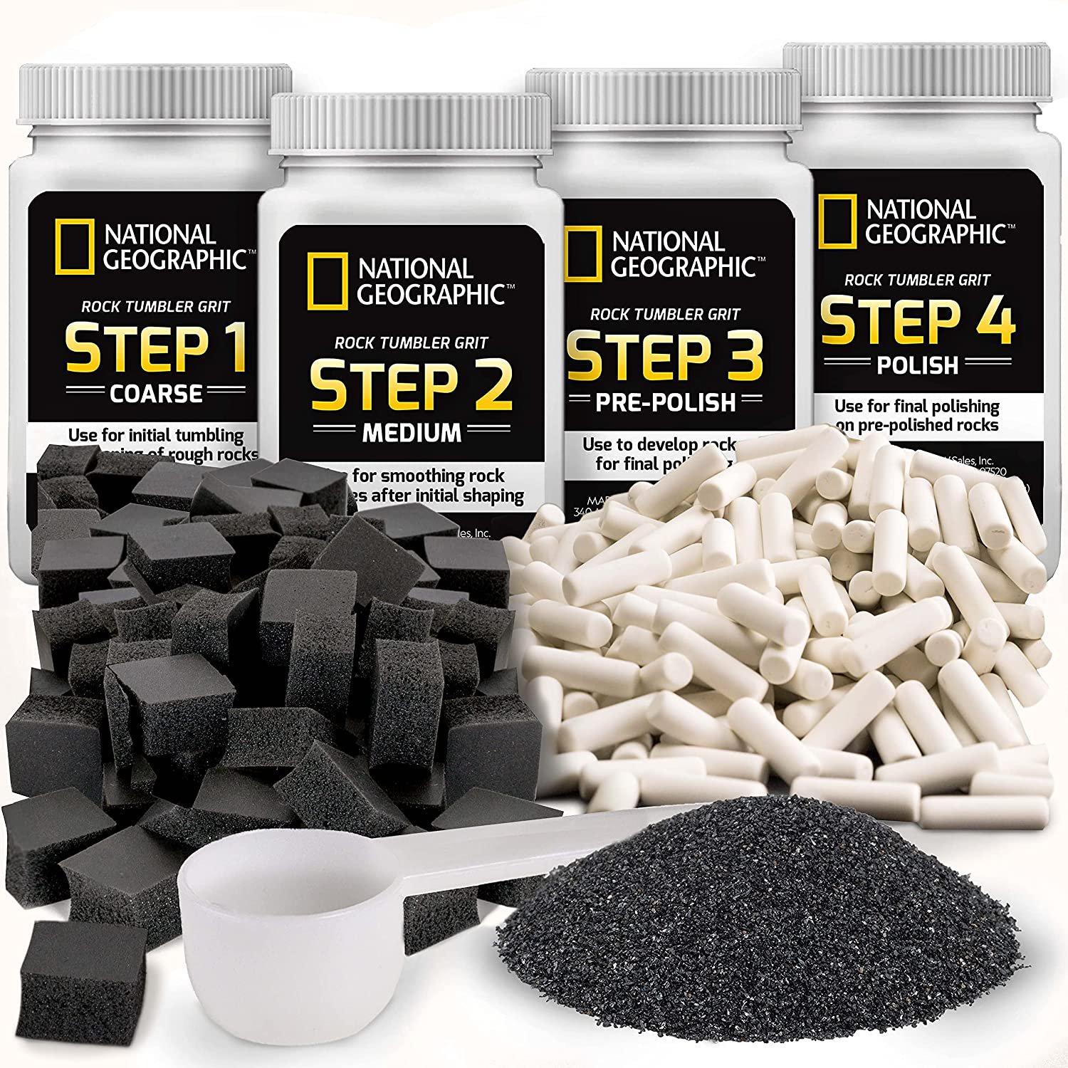 National Geographic  Rock Tumbler Media â�� The Ultimate Rock Polishing Supplies Kit
