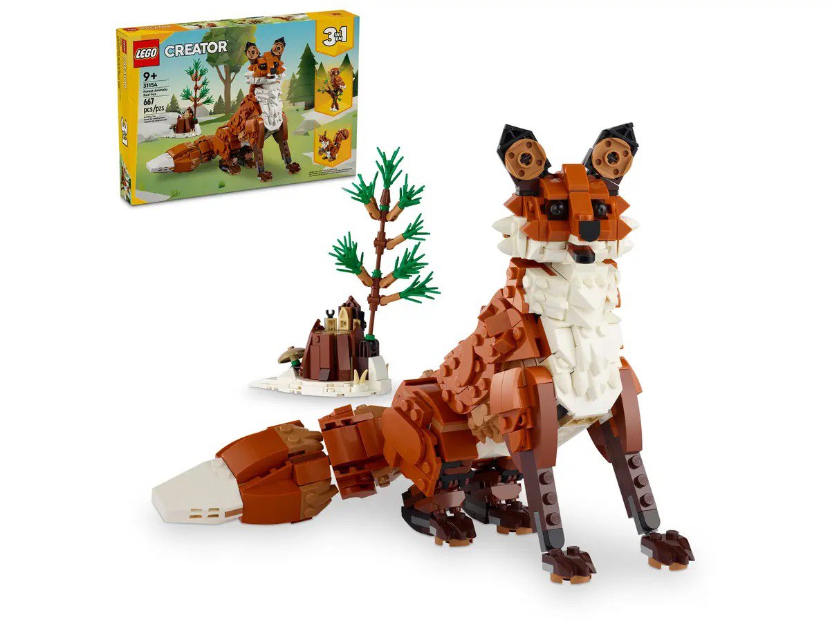 LEGO Creator 3 in 1 Forest Animals: Red Fox Toy 31154 Set