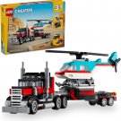LEGO Creator 3 in 1 Flatbed Truck with Helicopter Toy 31146 LEGO Creator 3 in 1 Flatbed Truck with Helicopter Toy 31146