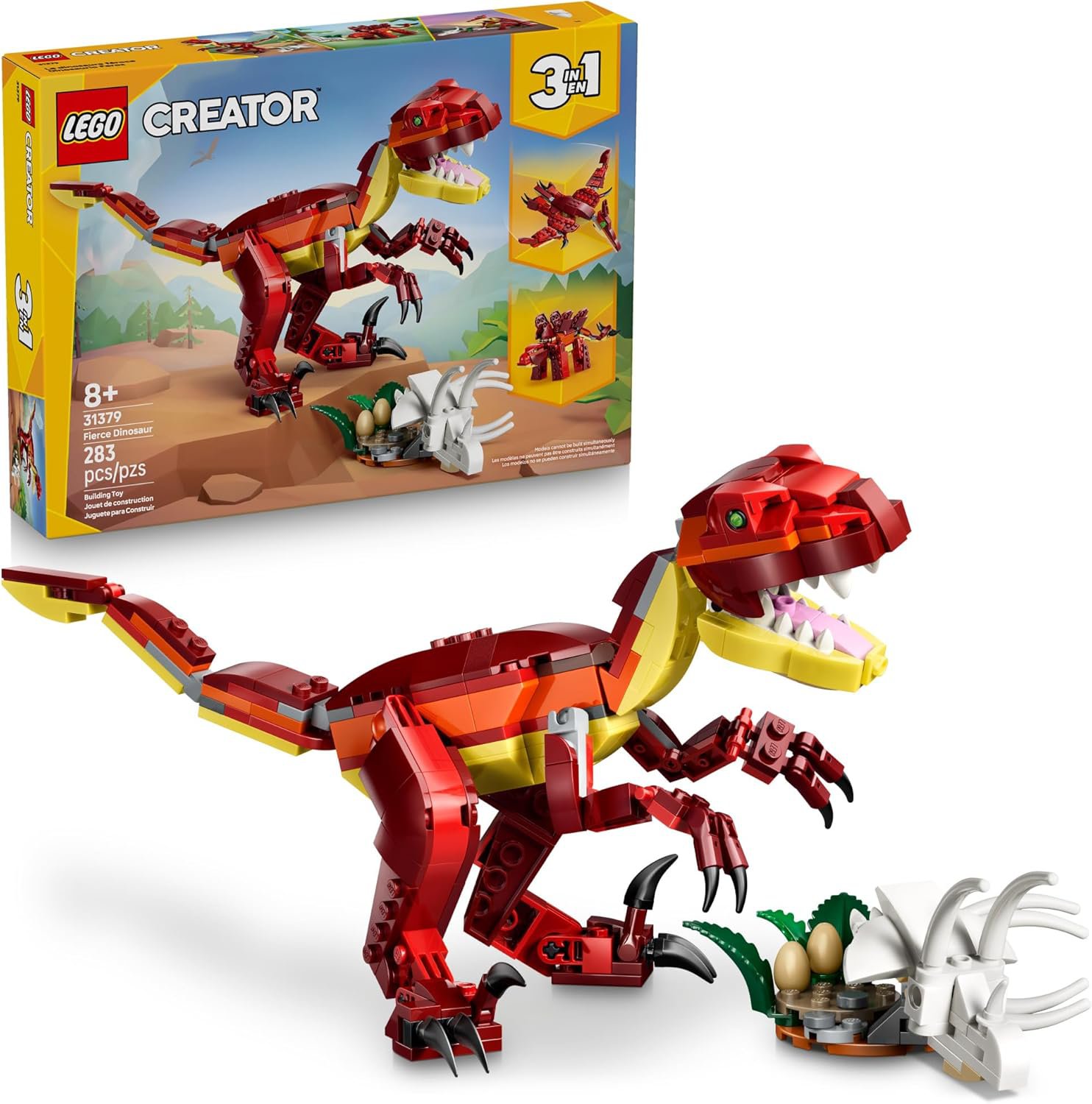 LEGO Creator 3 in 1 Fierce Dinosaur Kids Toy 31379