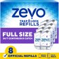 Zevo Indoor Flying Insect Trap Official Refill Cartridges, Trap+Lock Technology (8-Pack)