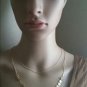 9k Gold Plated Double Sequins Charm Chain Necklace