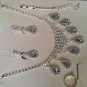 Elegant shining wedding prom rhinestone designer Necklace Earring bracelet ring set