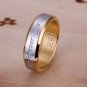18k gold plated Forever Love unisex Engagement Ring Size 9