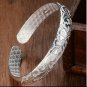 925 Silver Flower Design Unisex Bracelet Bangle