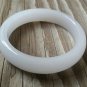 Genuine Natural Chinese White Lucky Jade Bangle Bracelet Size 60mm
